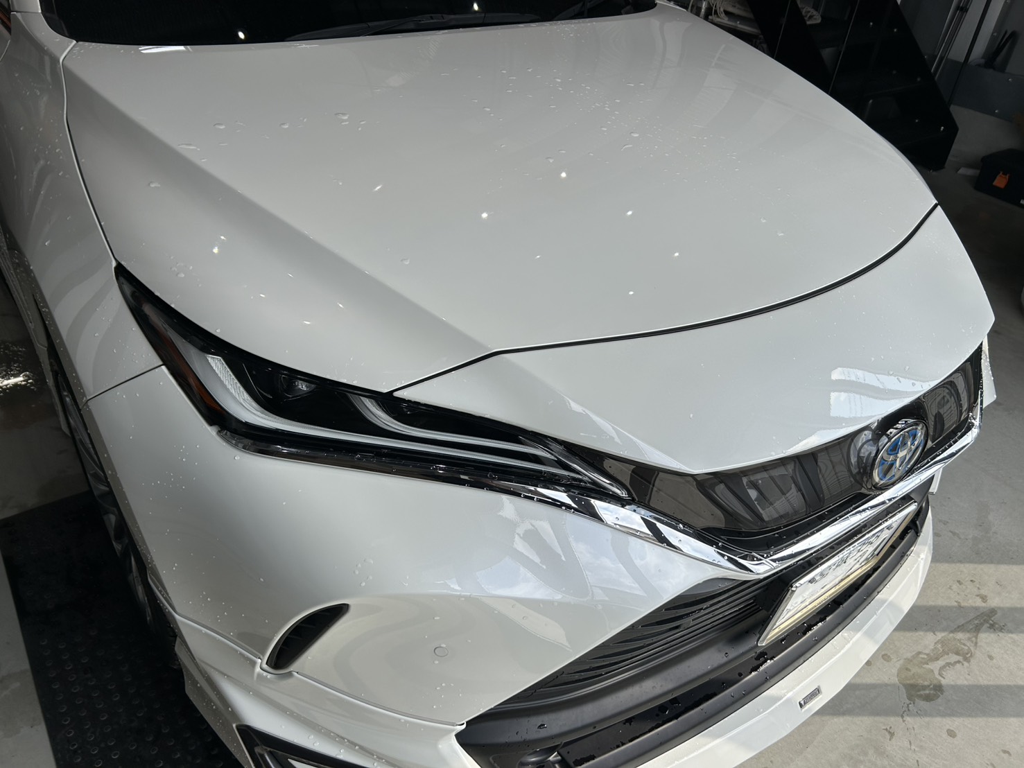 Toyota Harrier ボンネットのマットPPF仕上がり