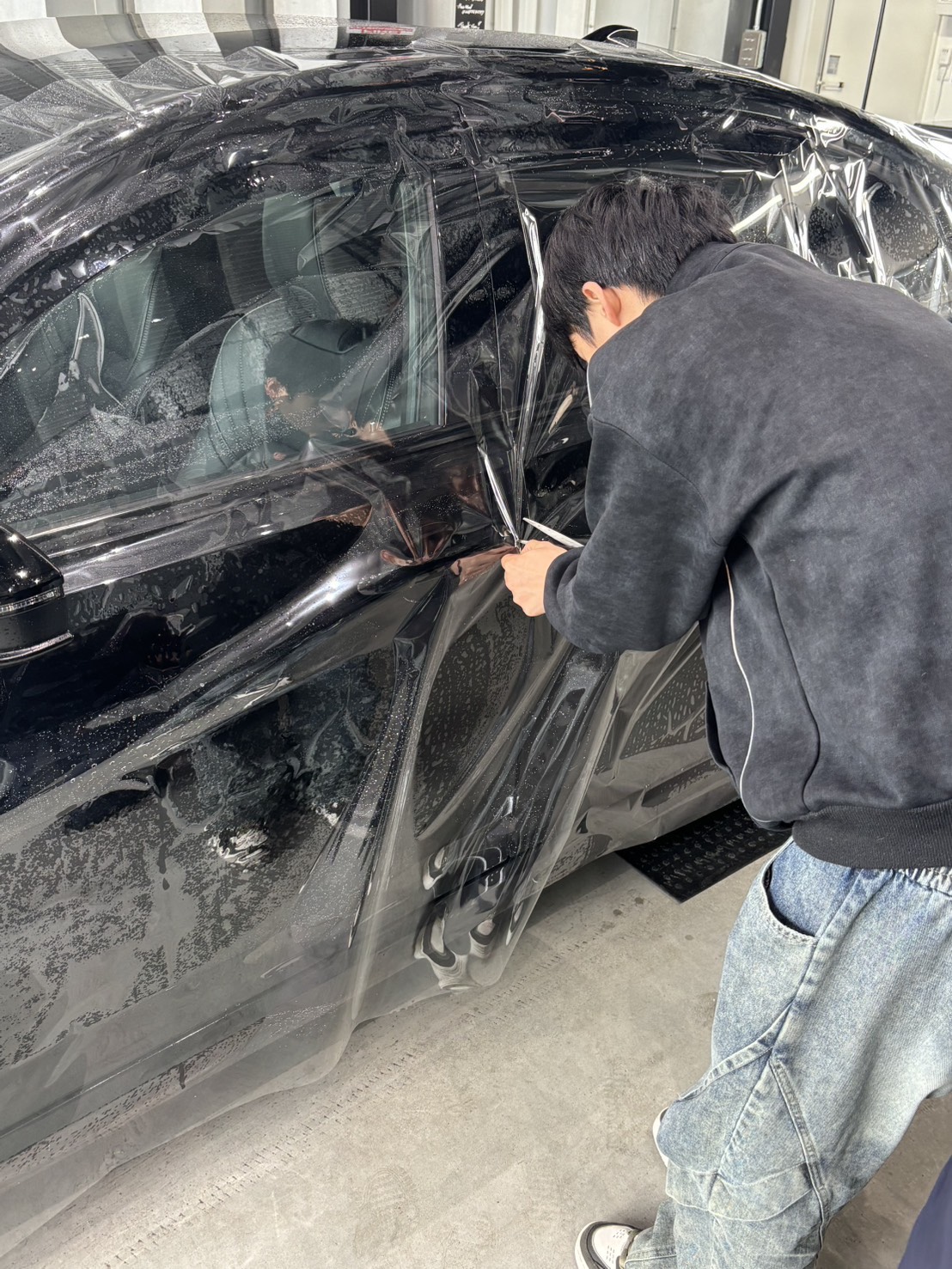 Toyota Crown Sedan PPFの細部と端部処理